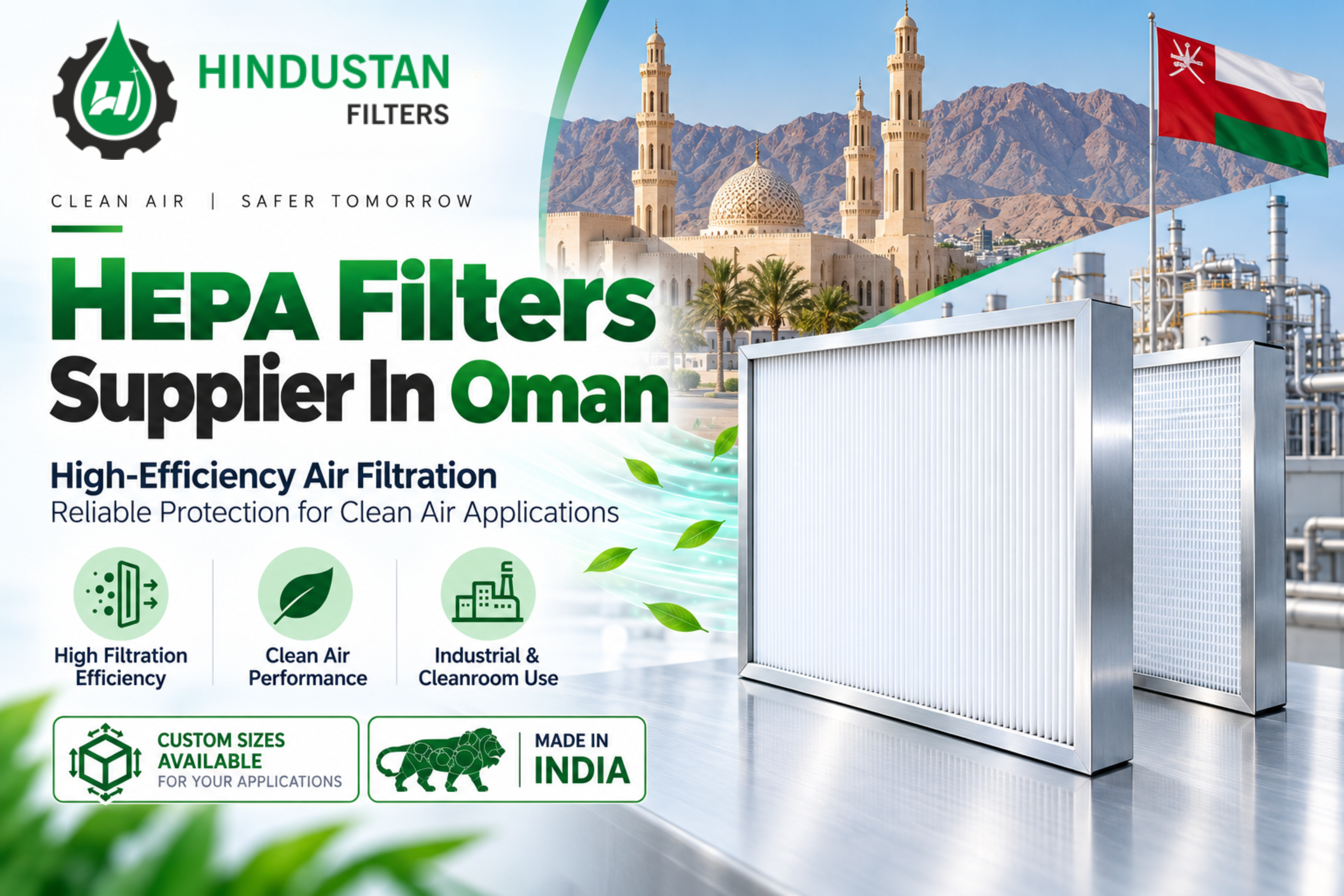 HEPA Filters Supplier In Oman – Hindustan Filters Commercial & Industrial Air Filtration